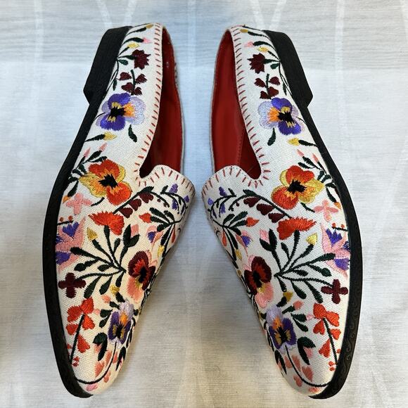 Lucy Pereda sz 6.5 Bunch Berry‎ Slip On Mule Floral Embroidered Comfy Shoes - Picture 4 of 6